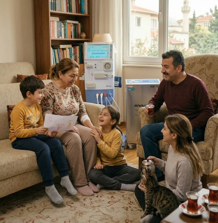 Ev diyalizi tedavisi ile yaşam kalitesini artıran aile ortamı